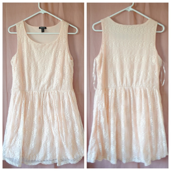 💕Light Pastel Pink Lace Formal Stretchy Dress XL - Picture 8 of 8